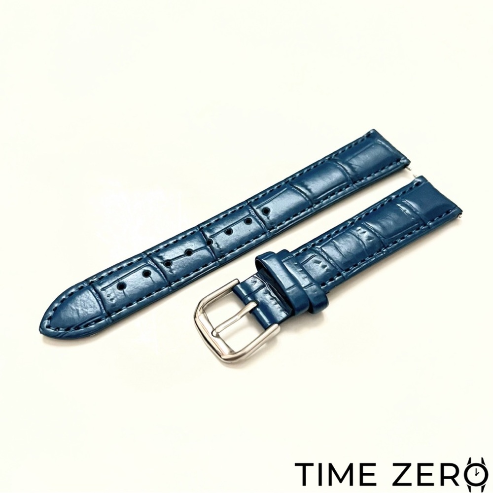 New Blue Genuine Leather Croc. Watch Strap (The Heritage Collection)
